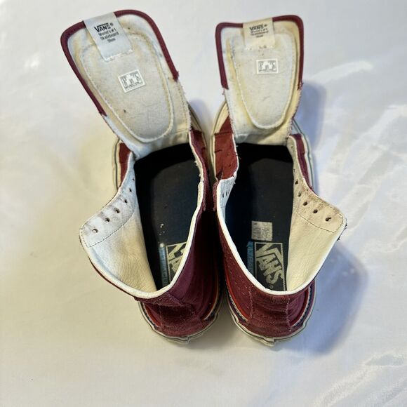 Size 7.5 Women 6 Men- VANS Sk8-Hi 138 Decon High Red Rainbow Burgundy - Picture 8 of 10